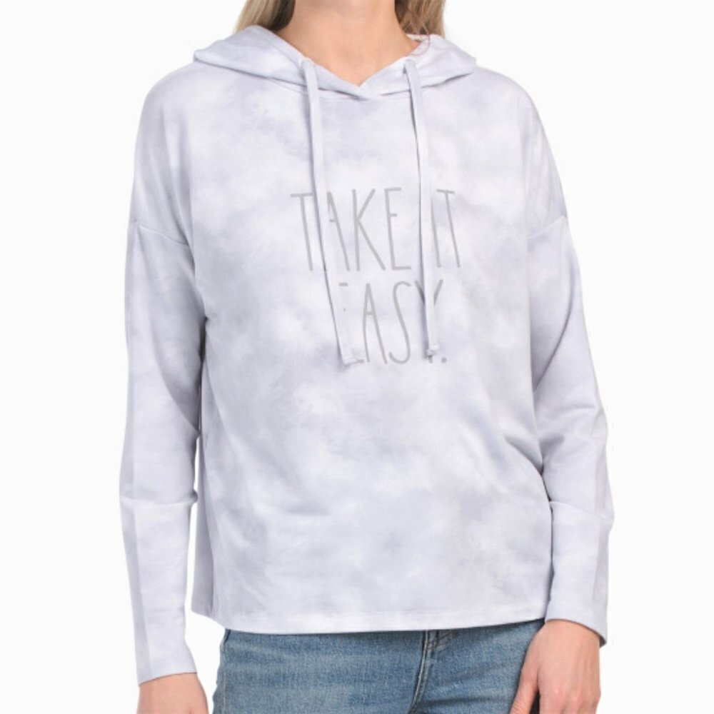 NWT RAE DUNN Take It Easy Tie Dye  Sweatshirt Top